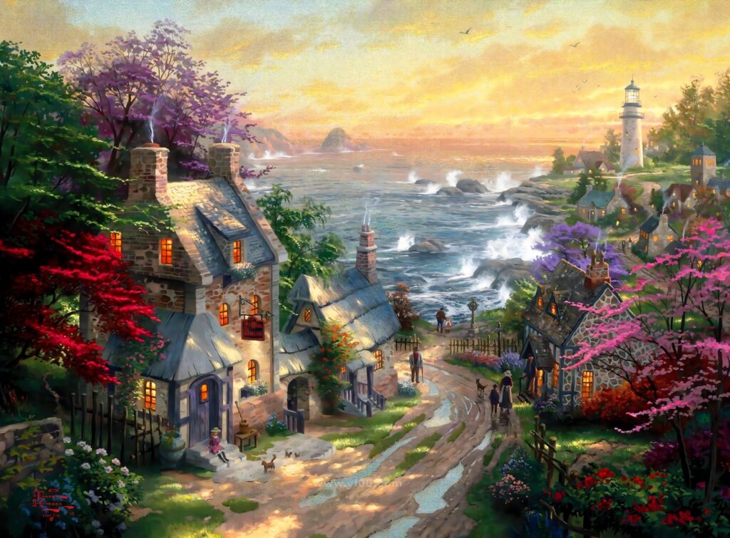 10p风景油画装饰画高清打印图下载三十四-乙霏美术素材网