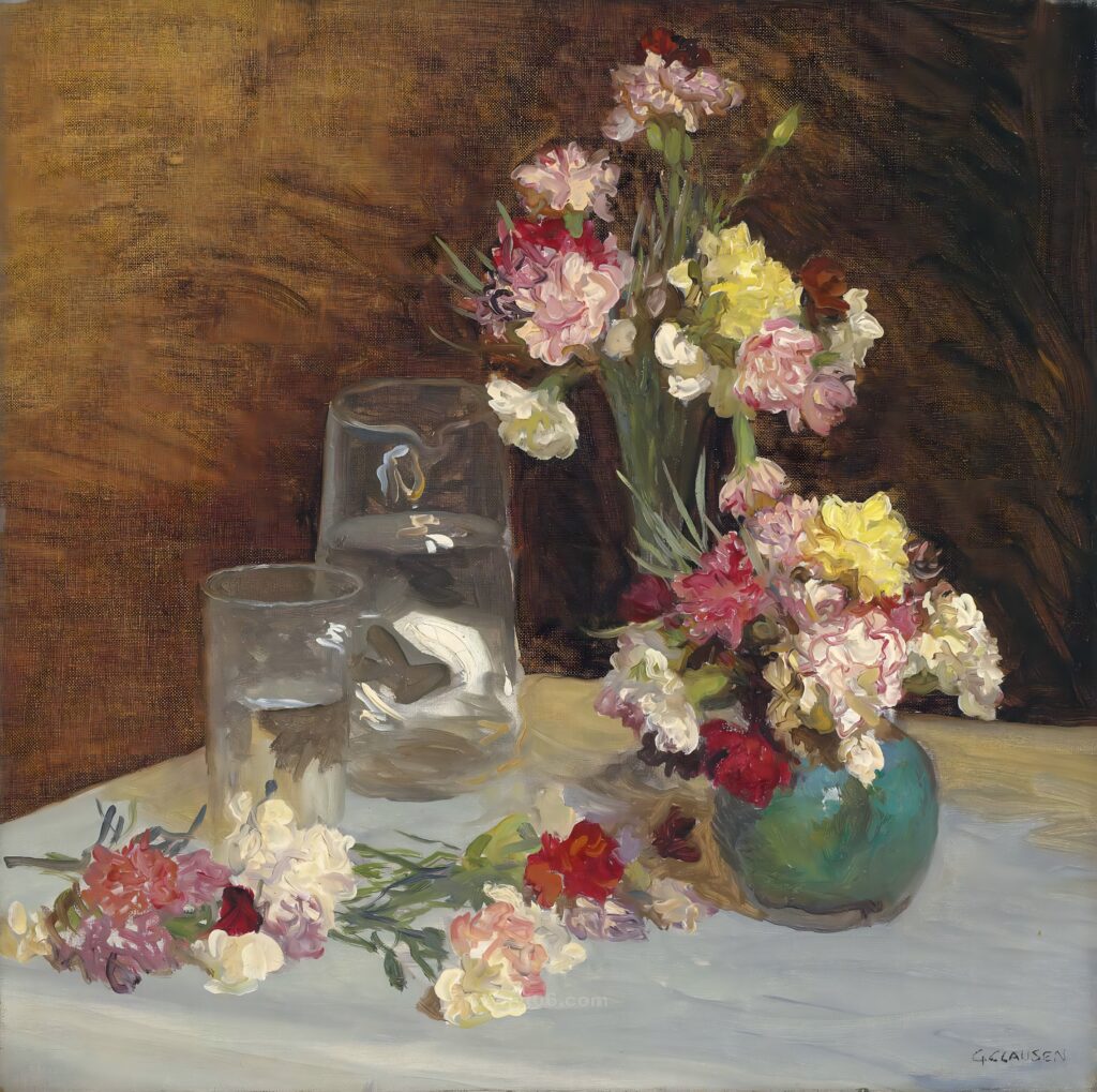 16p乔治·克劳森 鲜花油画高清打印素材图下载-乙霏美术素材网