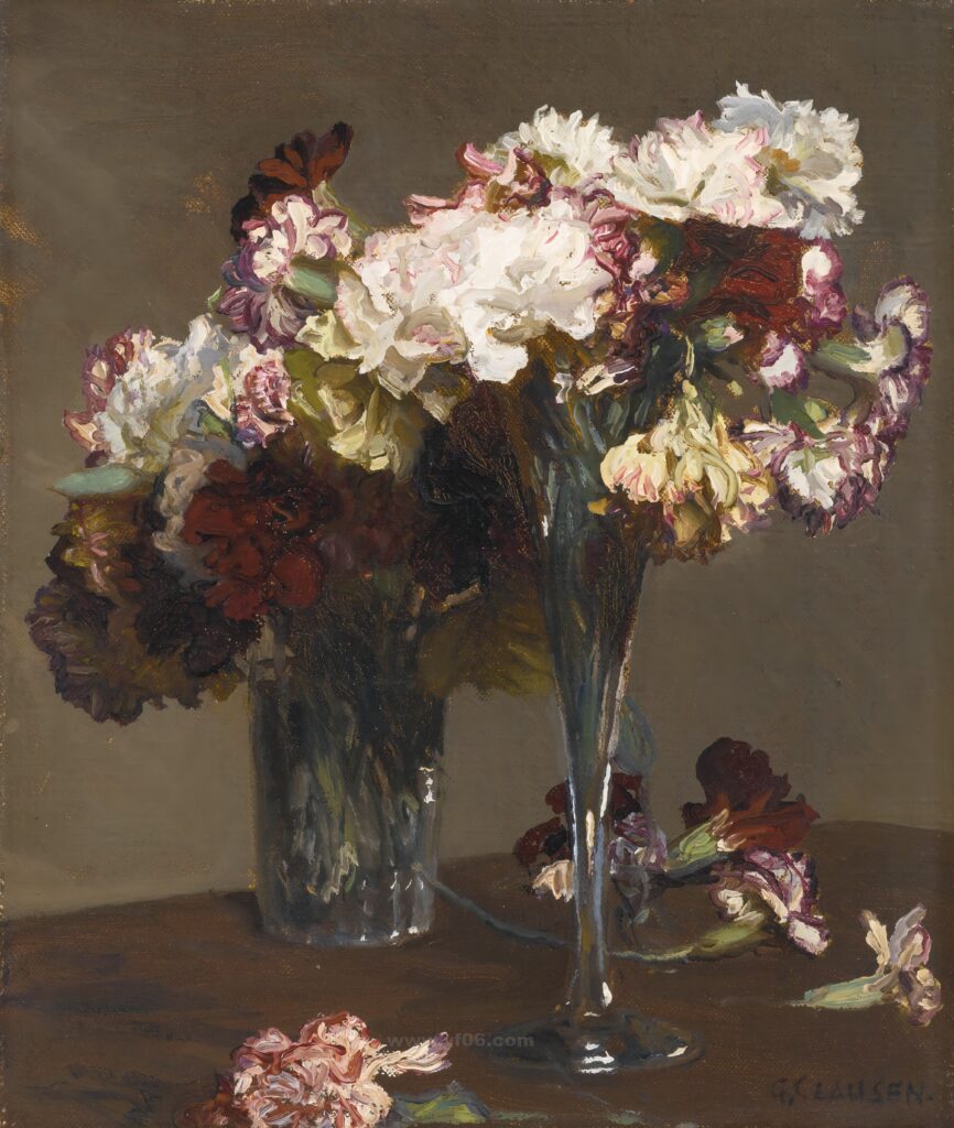 16p乔治·克劳森 鲜花油画高清打印素材图下载-乙霏美术素材网