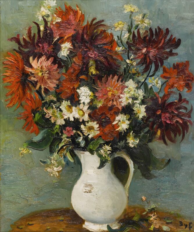 8p马塞尔·戴夫鲜花静物油画打印素材图一-乙霏美术素材网