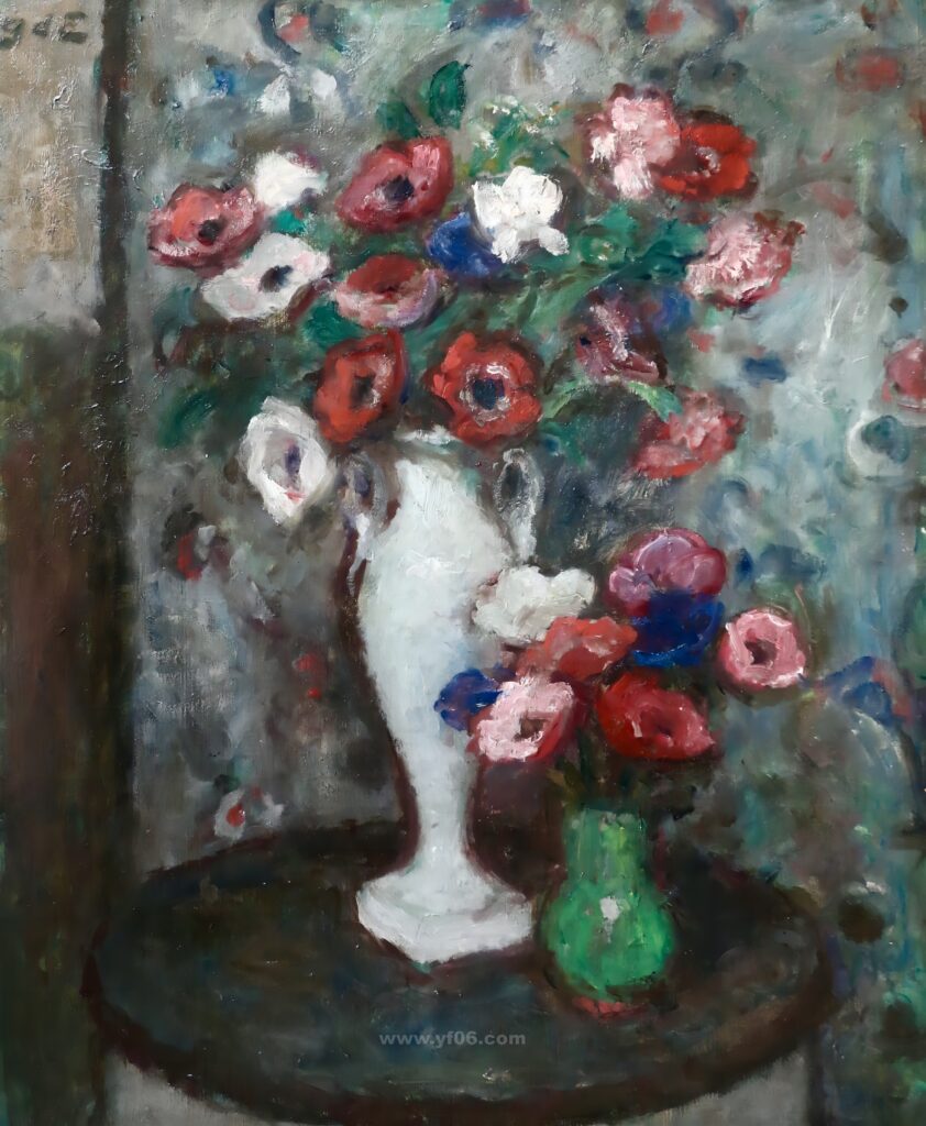 17p乔治·迪斯班尼特油画作品高清打印素材下载鲜花静物上-乙霏美术素材网