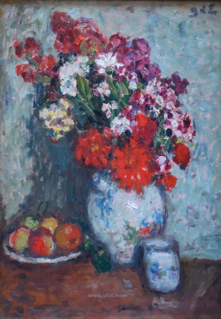 17p乔治·迪斯班尼特油画作品高清打印素材下载鲜花静物上-乙霏美术素材网