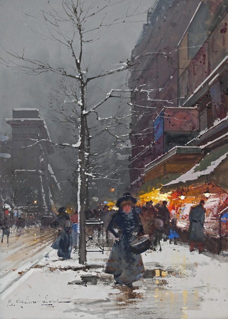 18p尤金·加林·拉卢油画风景街景油画高清打印素材一-乙霏美术素材网