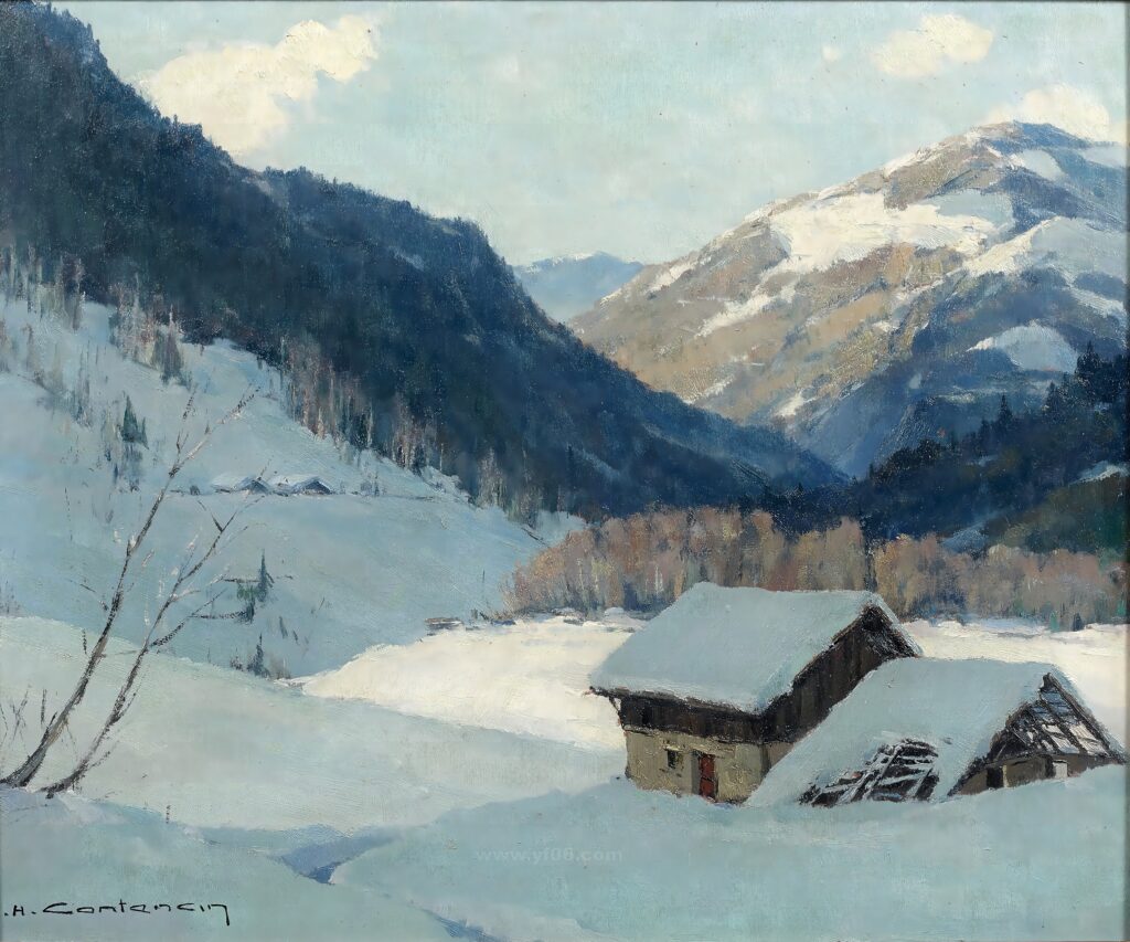 014-Charles-Henry CONTENCIN - HIVER DANS LA VALLéE DE MONTJOIE_030145