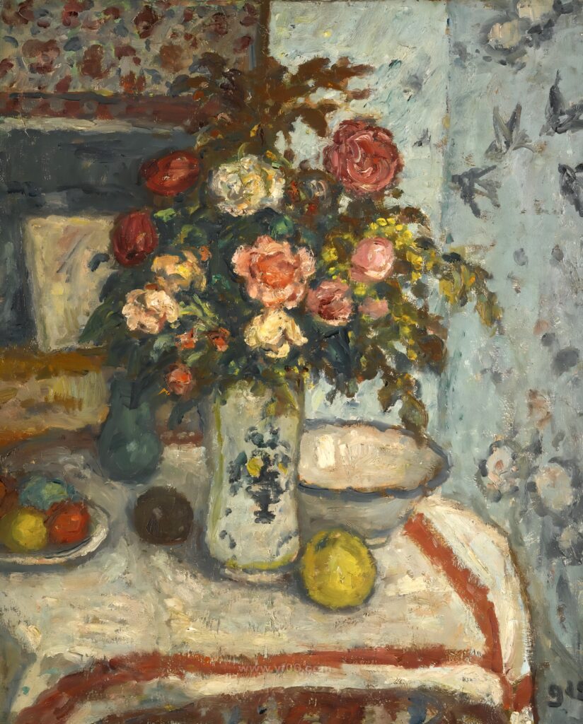 018-Ваза с цветами и фрукты (Vase De Fleurs Et Fruits)_032035