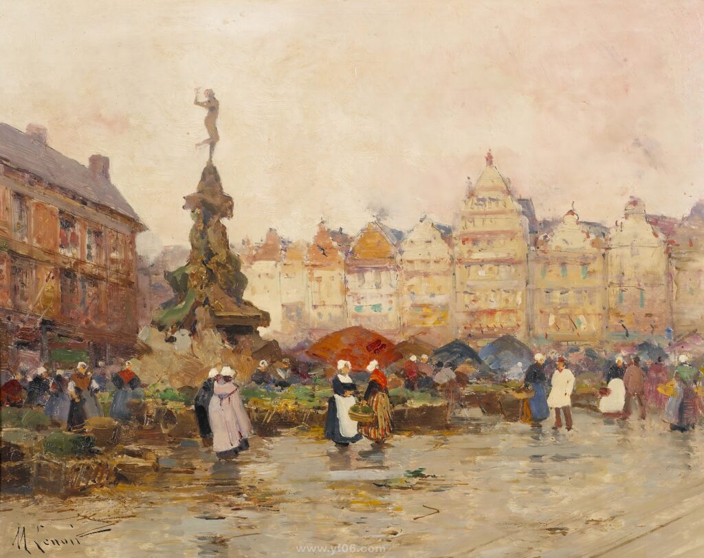 18p尤金·加林·拉卢油画风景街景油画高清打印素材二-乙霏美术素材网