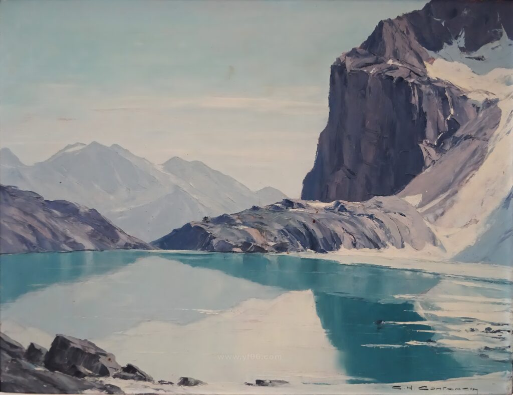 031-Charles Henri CONTENCIN 1898-1955) le lac de l'Echaudat_025749