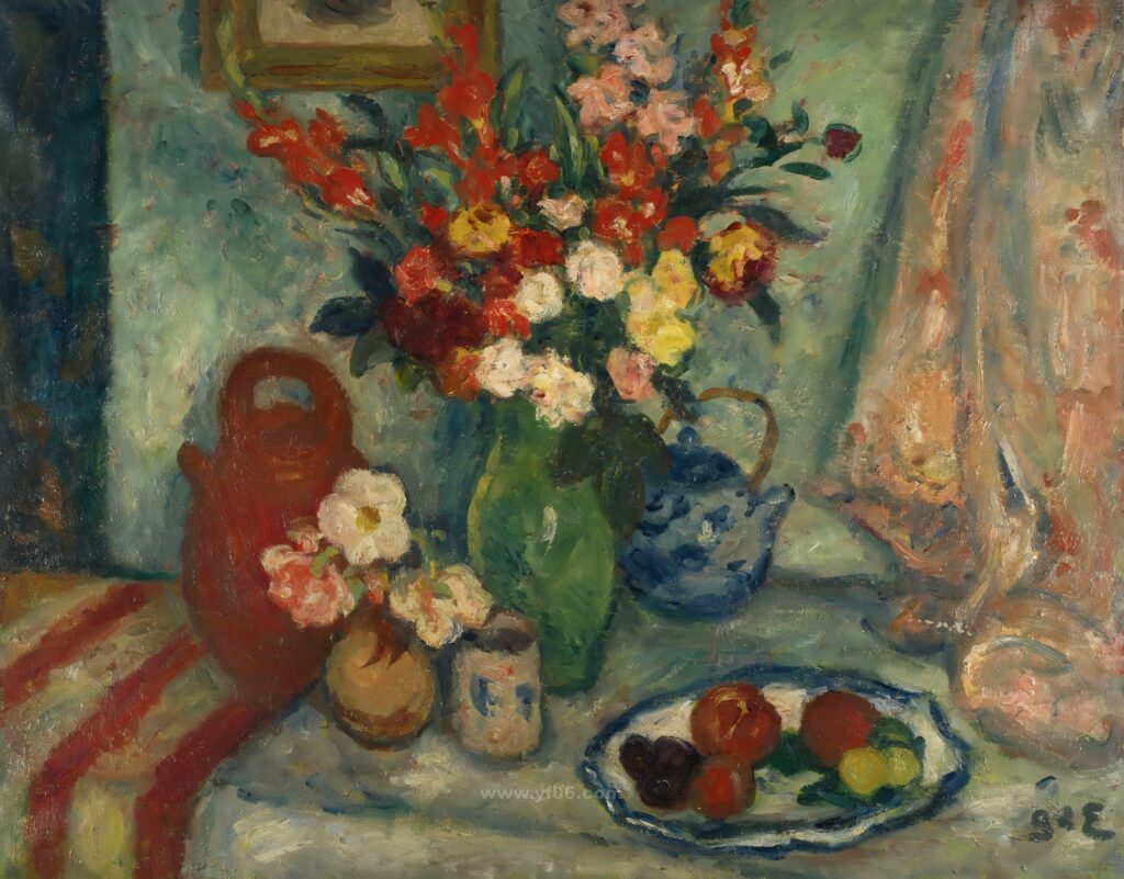 036-1920 (ок)_Букет и блюдо с фруктами (Bouquet Et Coupe De Fruits)_031632