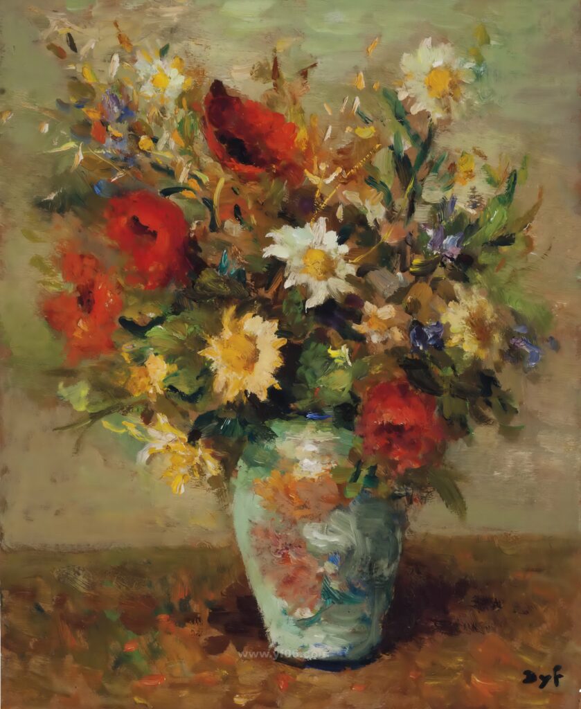 8p马塞尔·戴夫鲜花静物油画打印素材图六-乙霏美术素材网