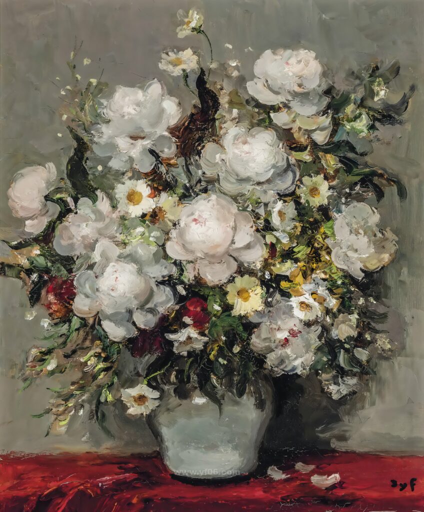 8p马塞尔·戴夫鲜花静物油画打印素材图五-乙霏美术素材网