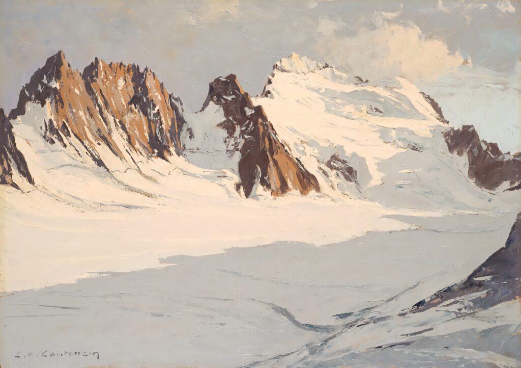 041-Charles-Henri Contencin (1898 - 1955), The Ailefroide, Grande Sagne and_025511