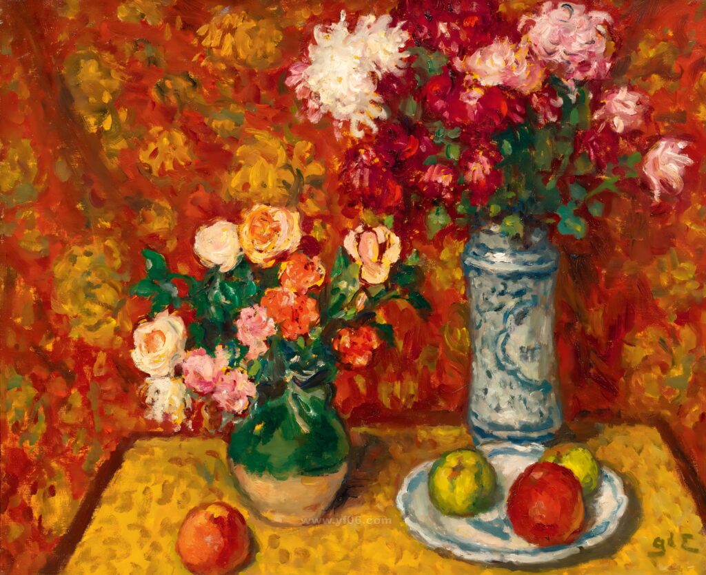 041-Яблоки и вазы с цветами (Pommes et vases de fleurs)_031531