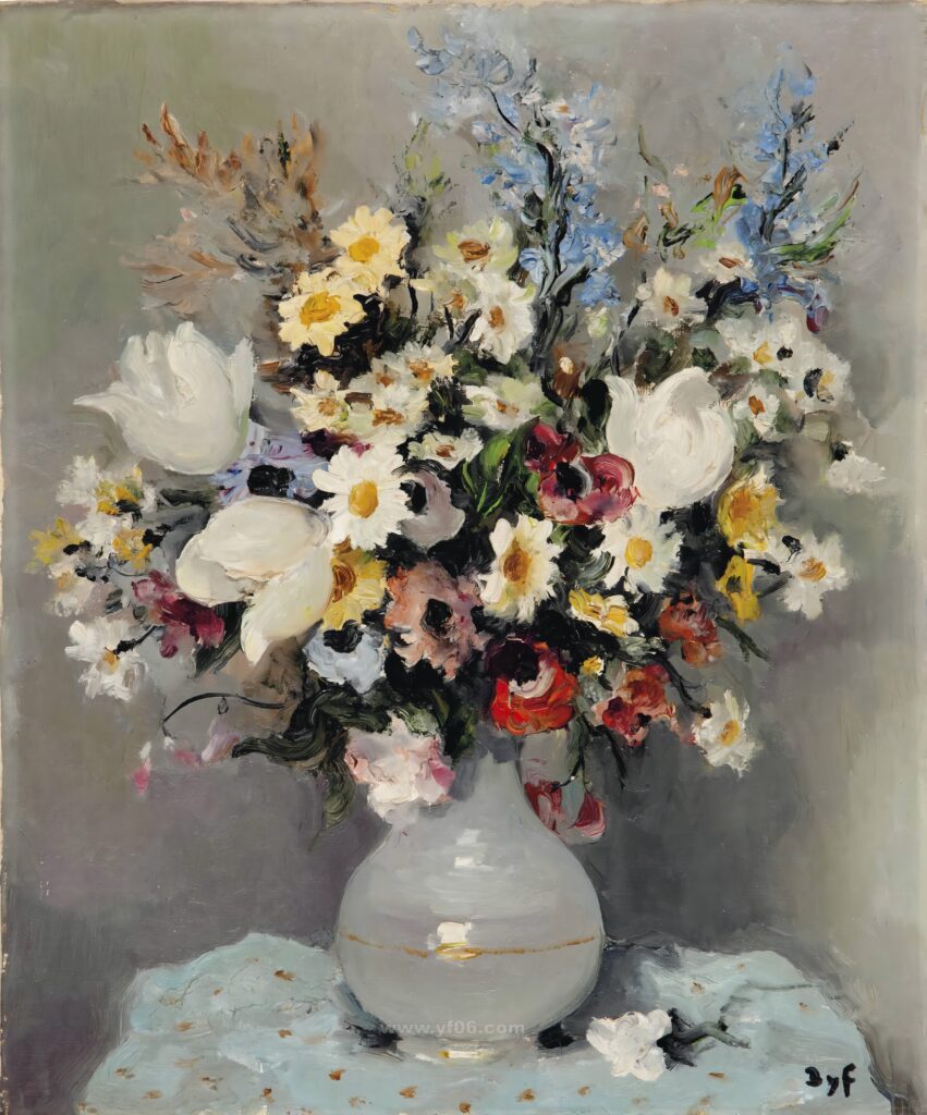 8p马塞尔·戴夫鲜花静物油画打印素材图六-乙霏美术素材网