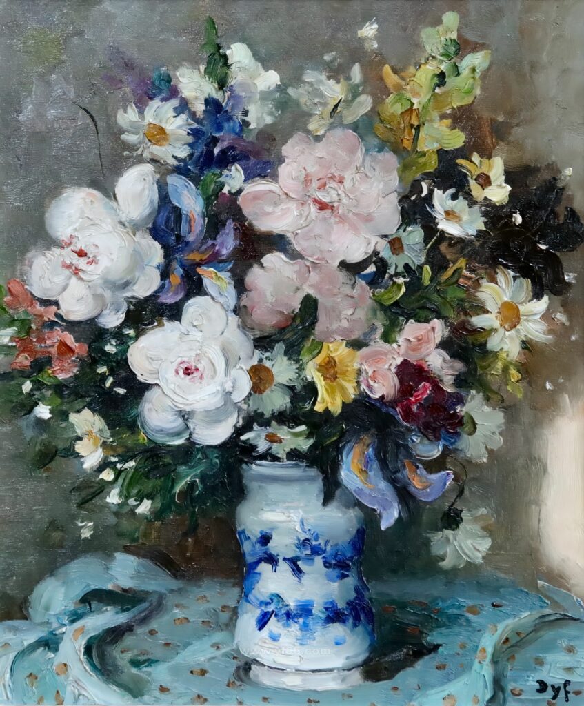 053Vase of Flowers in Interior - Marcel Dyf_062114