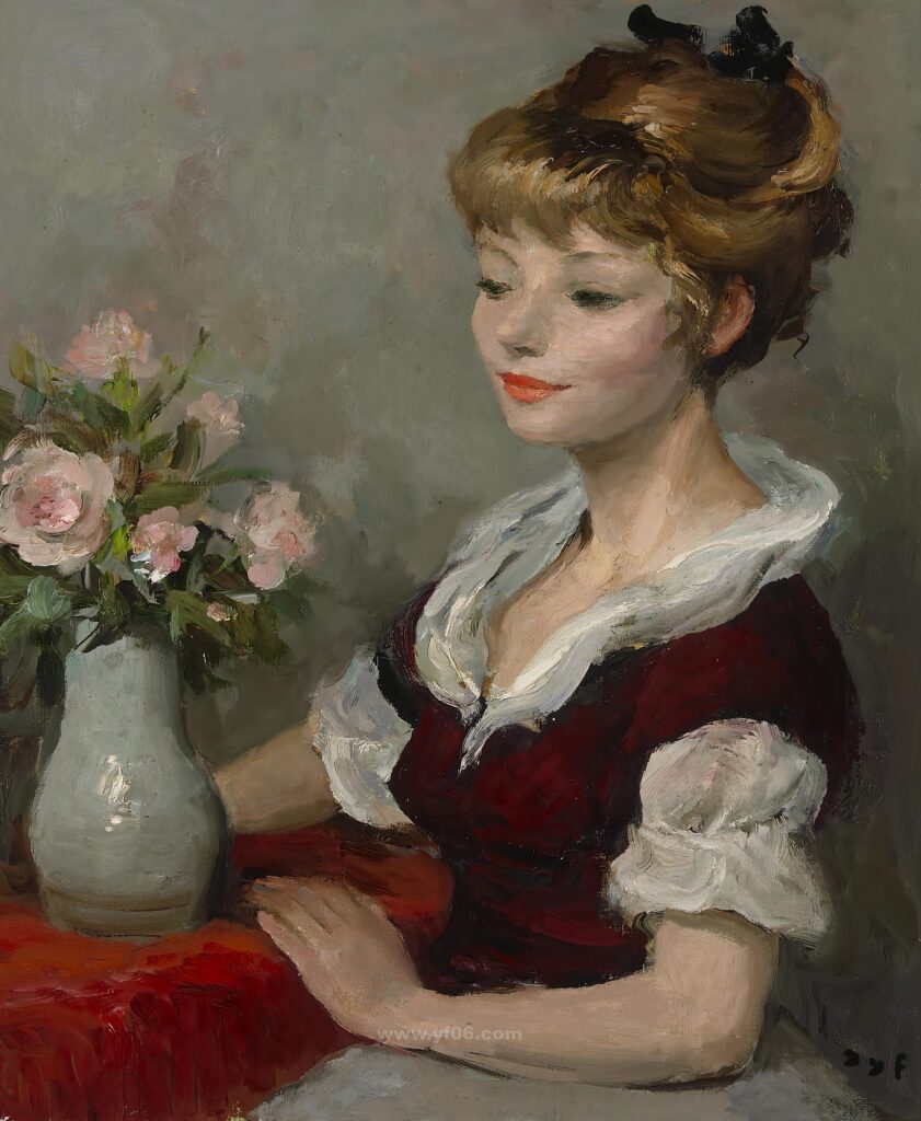 8p马塞尔·戴夫鲜花静物油画打印素材图八-乙霏美术素材网