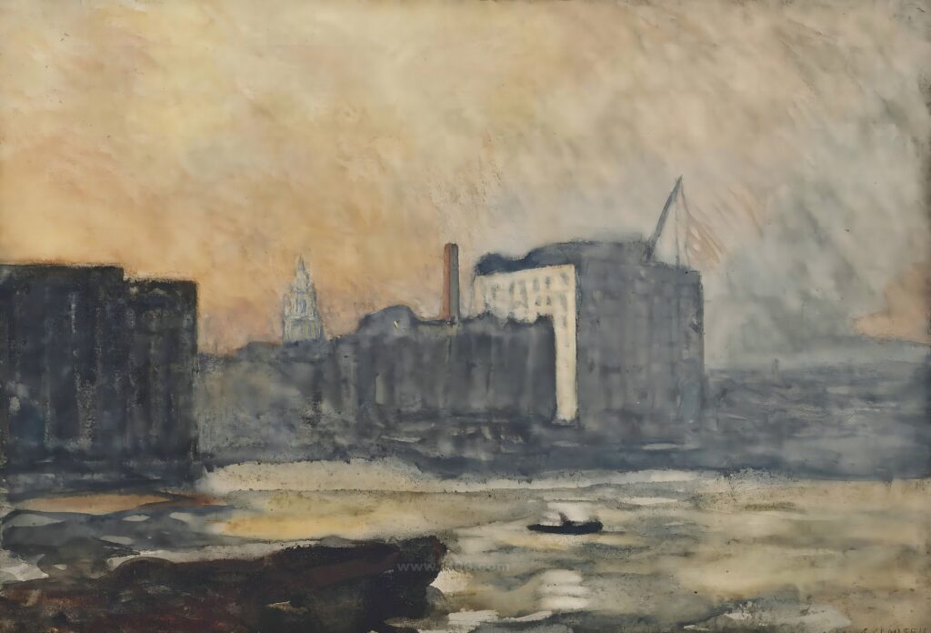 072-Queenhithe, a Foggy Evening_033721