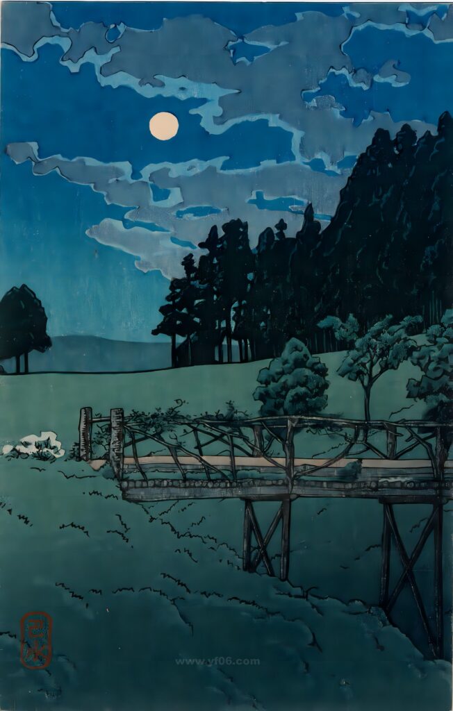 (160)年代不明-Night Scene with the Moon_122035