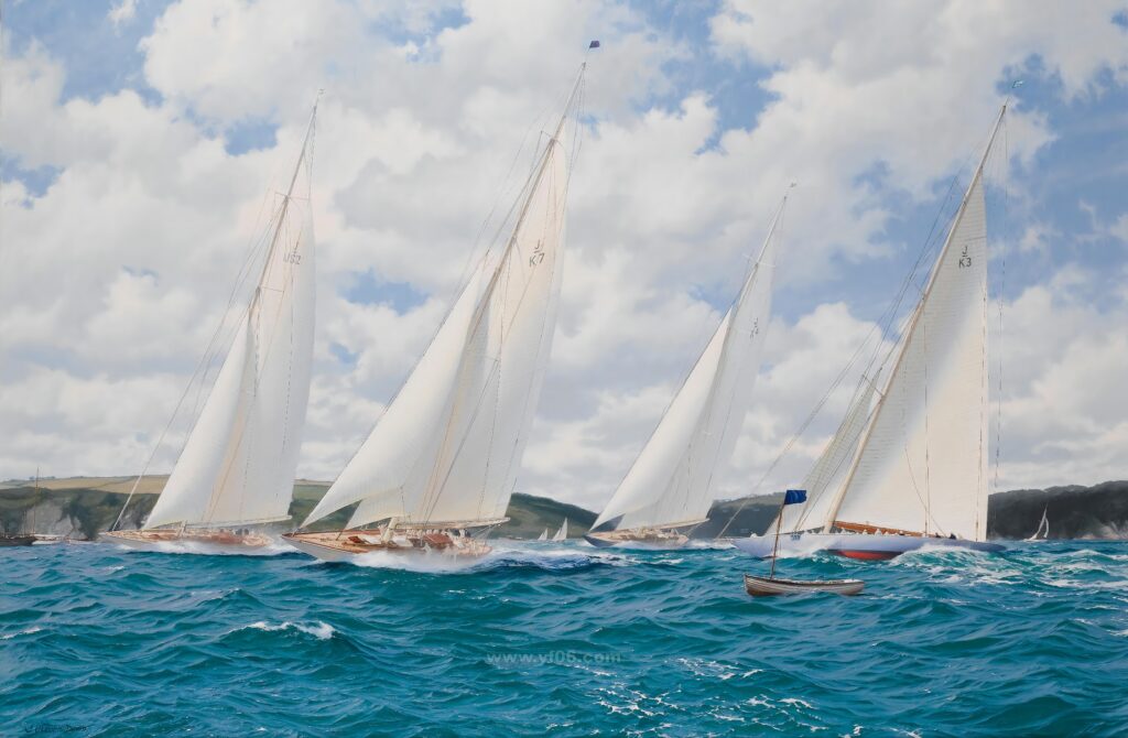 20p帆船类油画集合高清油画打印素材风景6-乙霏美术素材网