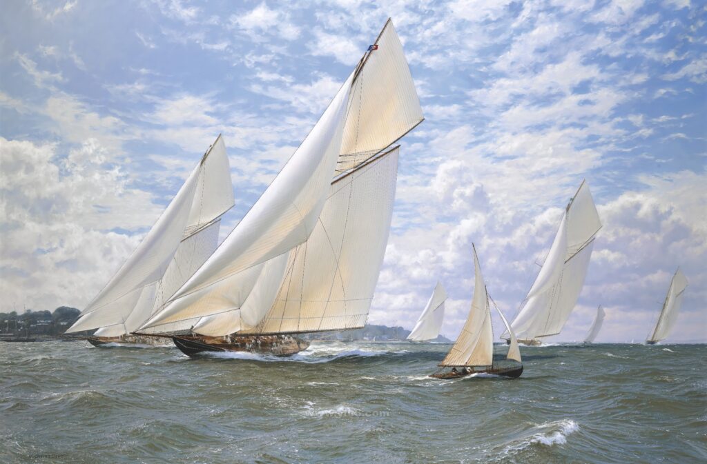 20p帆船类油画集合高清油画打印素材风景6-乙霏美术素材网