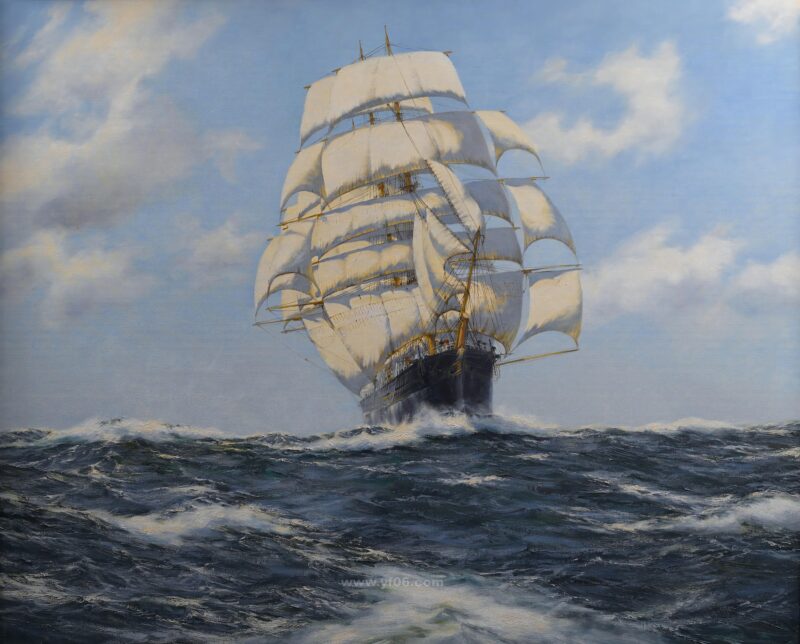 20p帆船类油画集合高清油画打印素材风景10-乙霏美术素材网