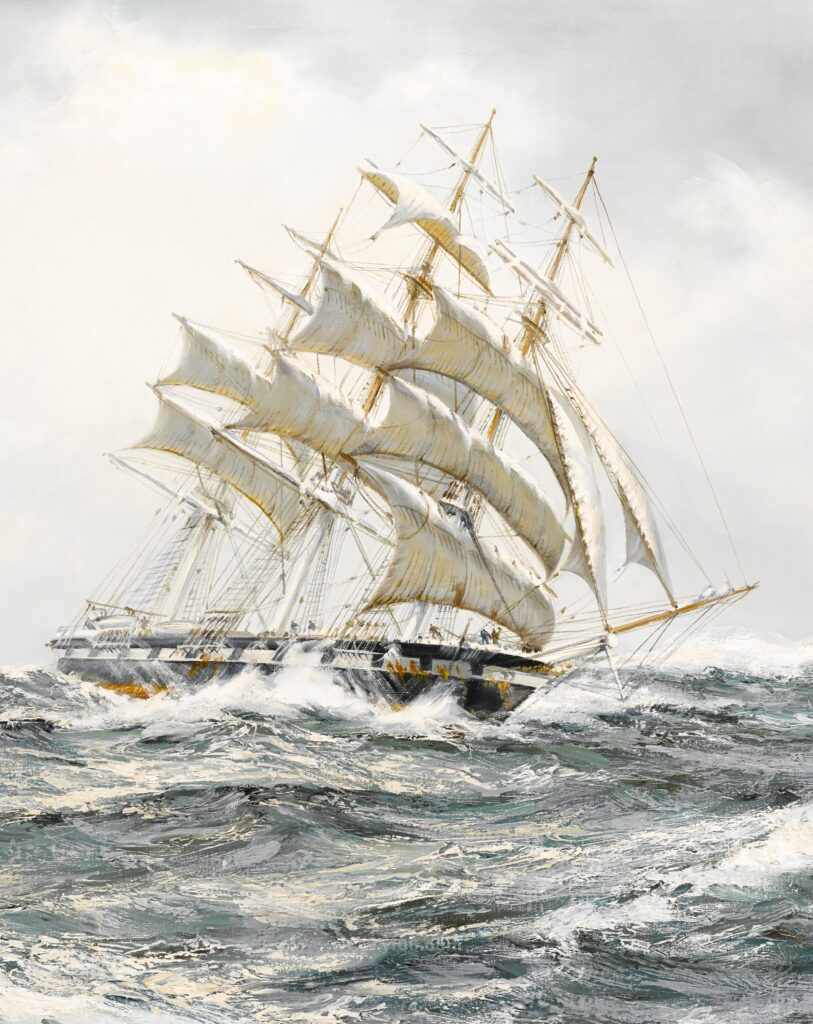 20p帆船类油画集合高清油画打印素材风景7-乙霏美术素材网