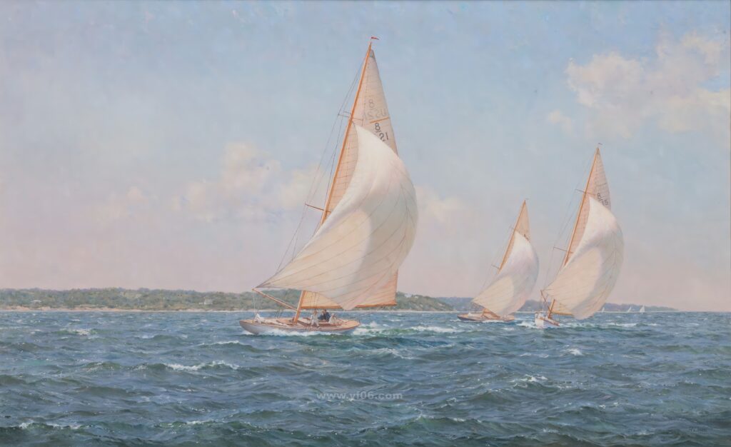 20p帆船类油画集合高清油画打印素材风景3-乙霏美术素材网