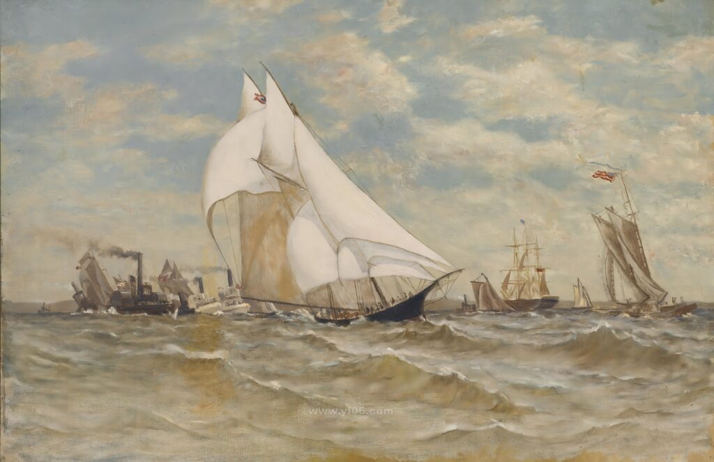 20p帆船类油画集合高清油画打印素材风景13-乙霏美术素材网