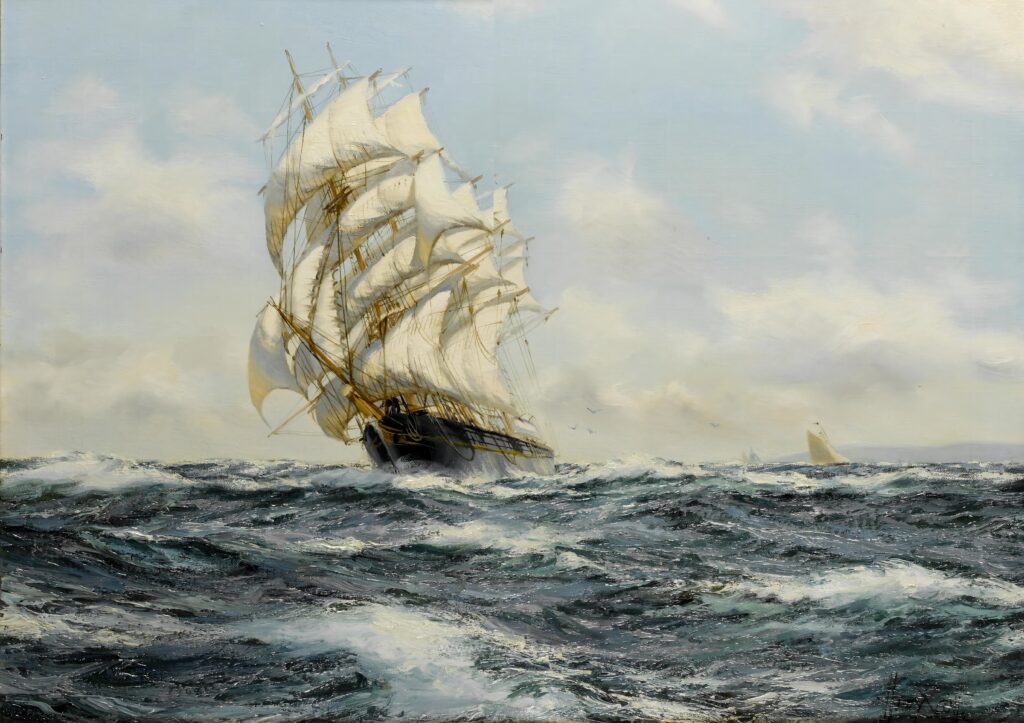 20p帆船类油画集合高清油画打印素材风景8-乙霏美术素材网