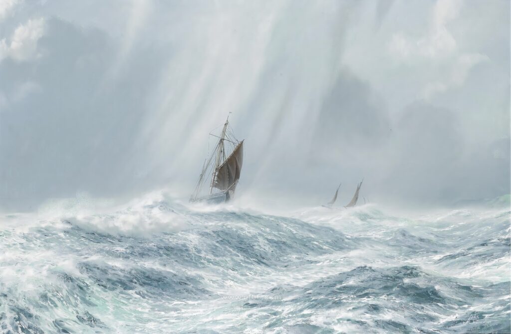 20p帆船类油画集合高清油画打印素材风景15-乙霏美术素材网