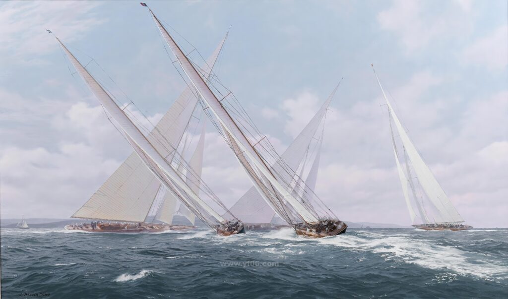 20p帆船类油画集合高清油画打印素材风景13-乙霏美术素材网