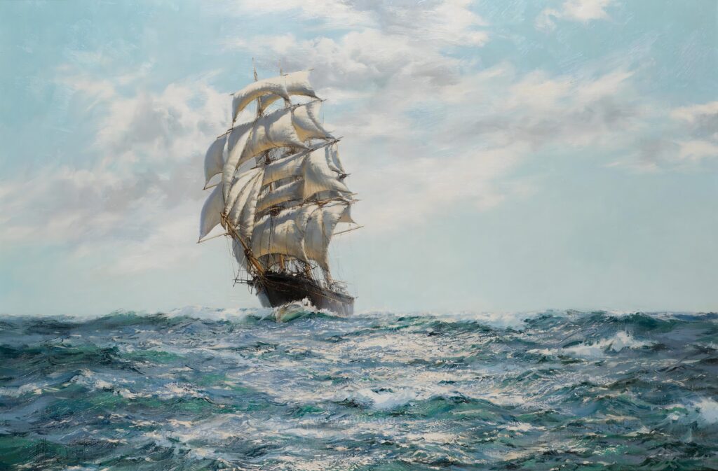 20p帆船类油画集合高清油画打印素材风景11-乙霏美术素材网