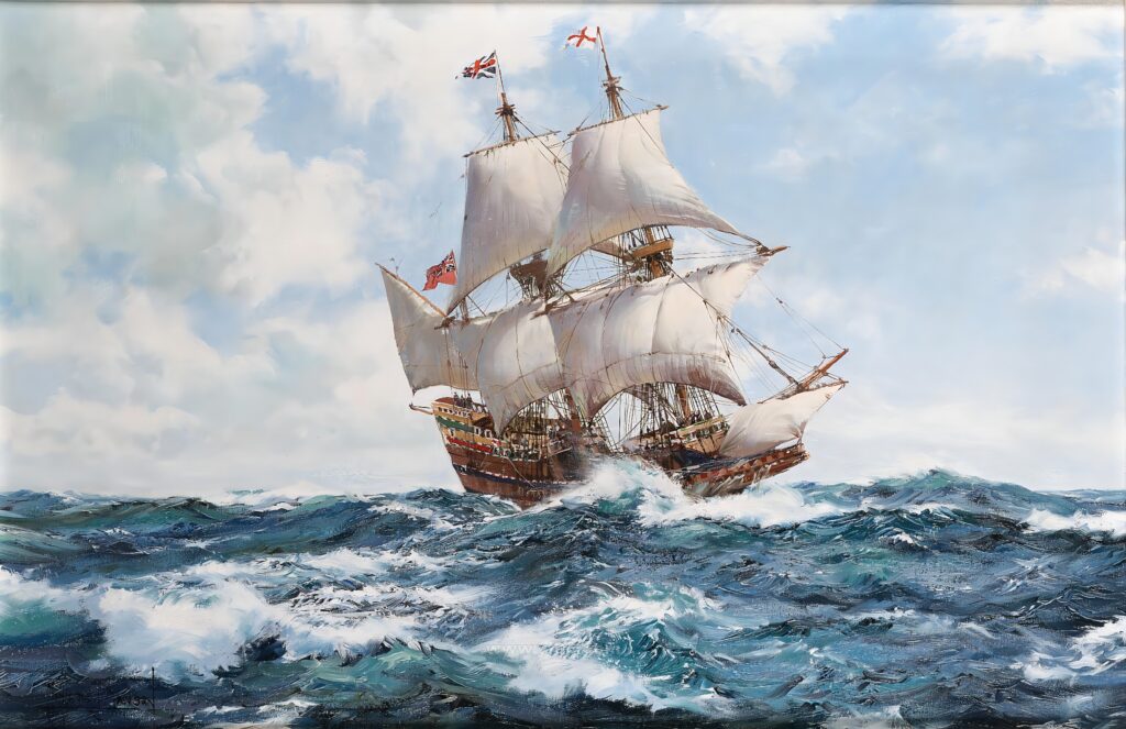 20p帆船类油画集合高清油画打印素材风景11-乙霏美术素材网