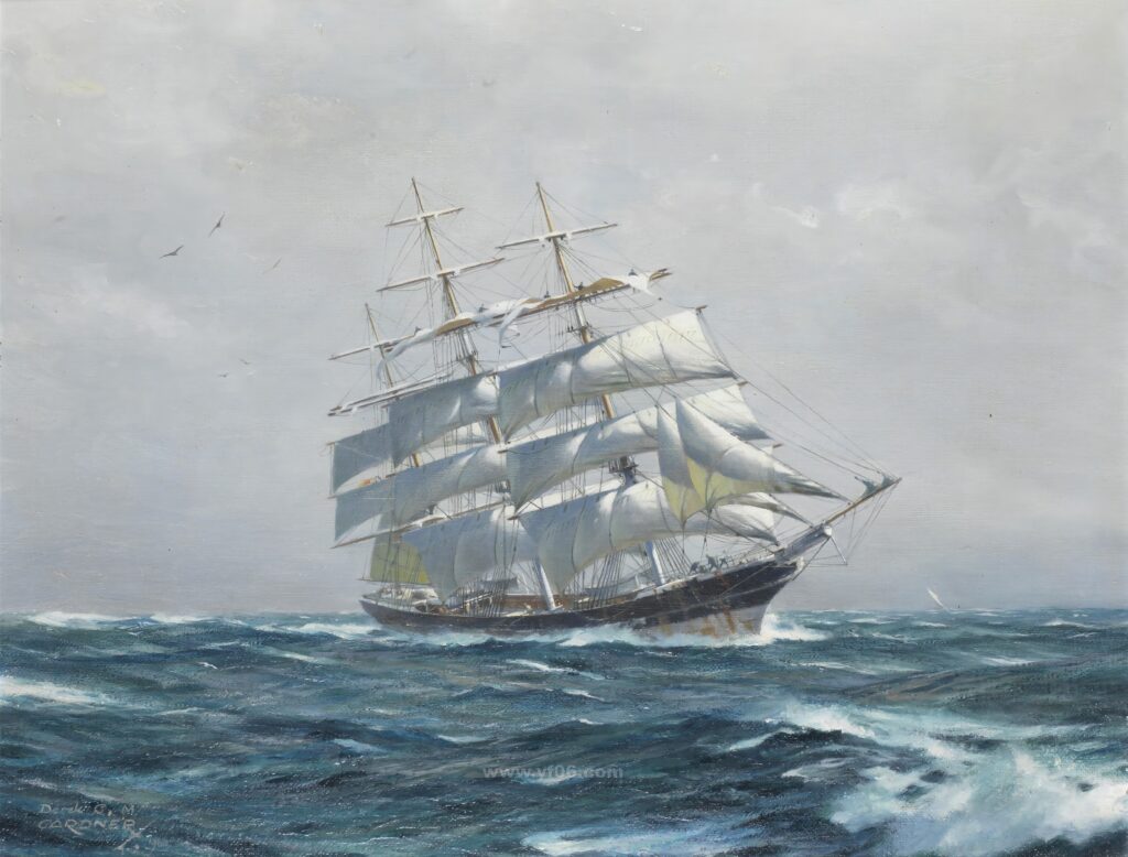 20p帆船类油画集合高清油画打印素材风景11-乙霏美术素材网