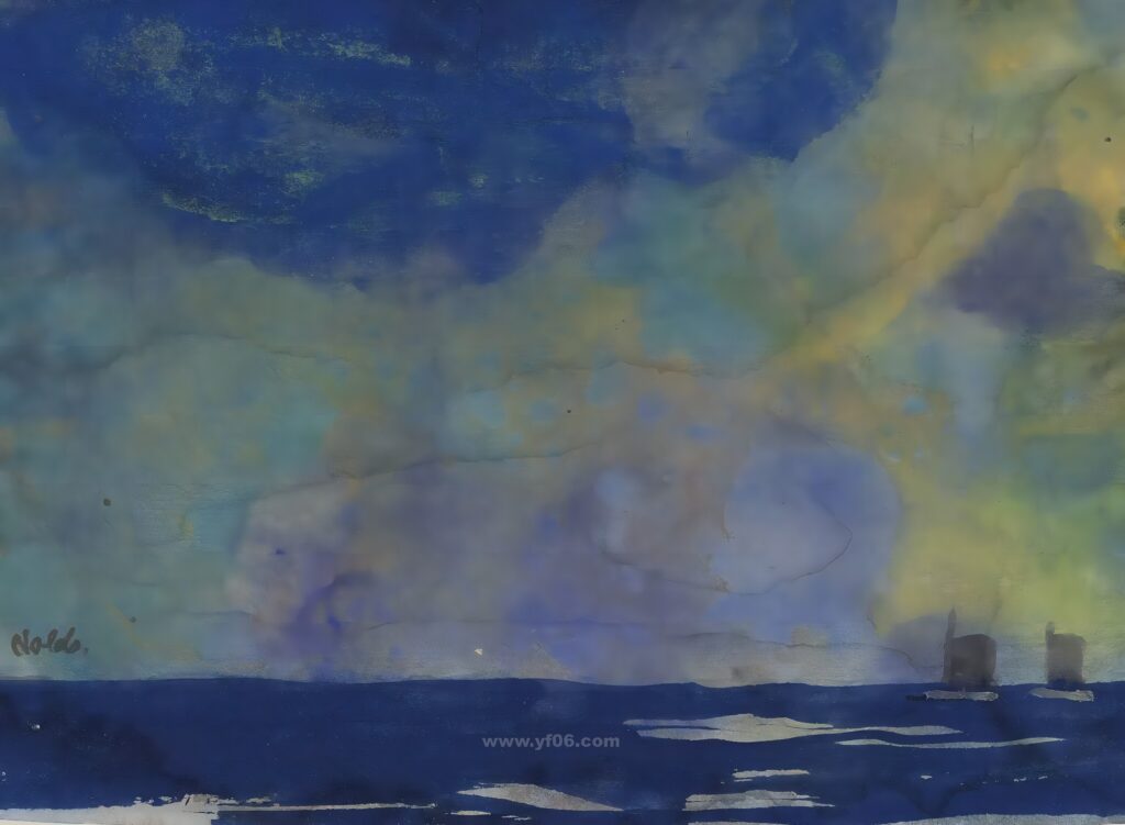 10p埃米尔·诺尔德高清水彩画装饰画素材图下载风景一-乙霏美术素材网