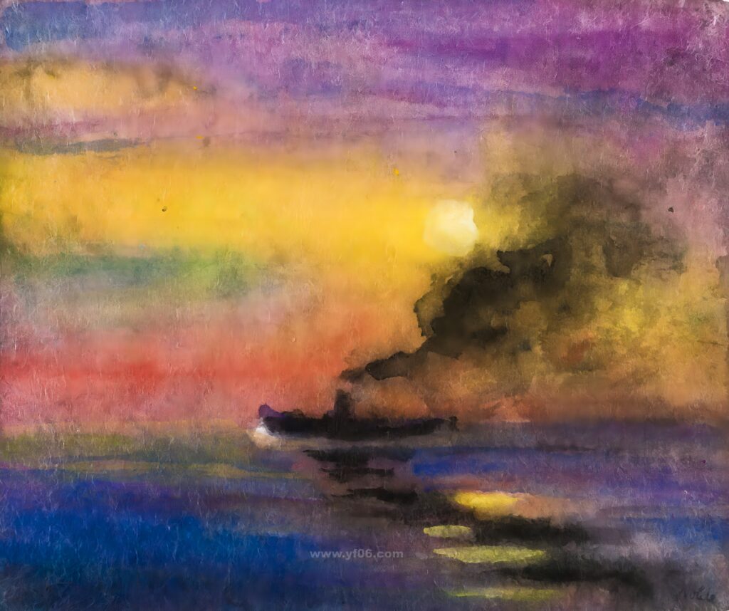 10p埃米尔·诺尔德高清水彩画装饰画素材图下载风景一-乙霏美术素材网