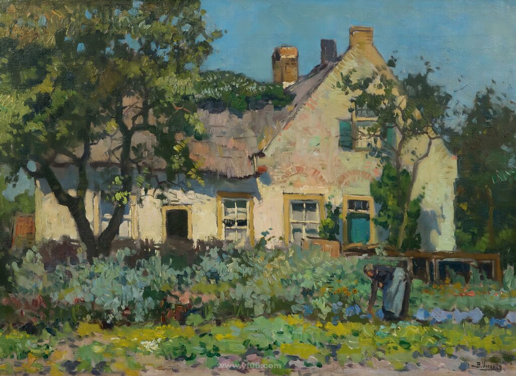 In the kitchen garden oil on canvas 42.5 x 57.6 cm_121104