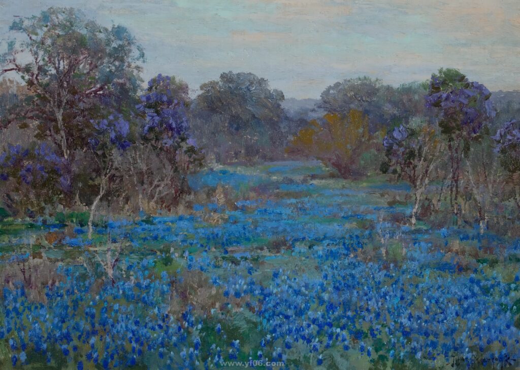 Julian_Onderdonk_-_Field_of_Bluebonnets_with_Trees_114628