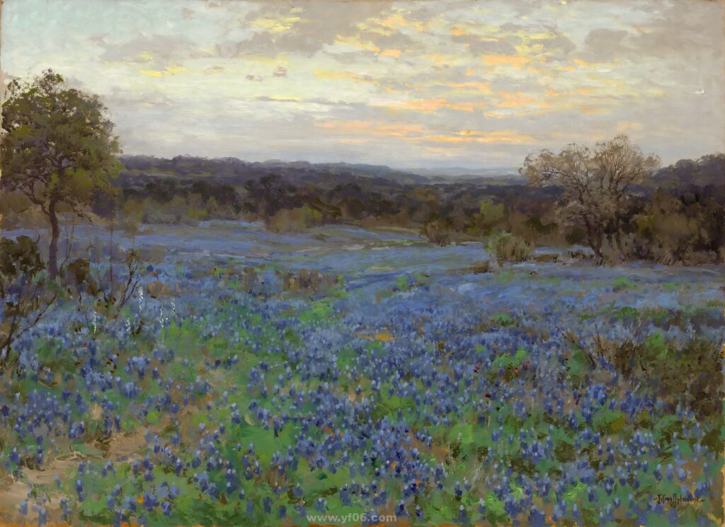 Julian_Onderdonk_-_Field_of_bluebonnets_at_sunset_(1919-1920)_115300