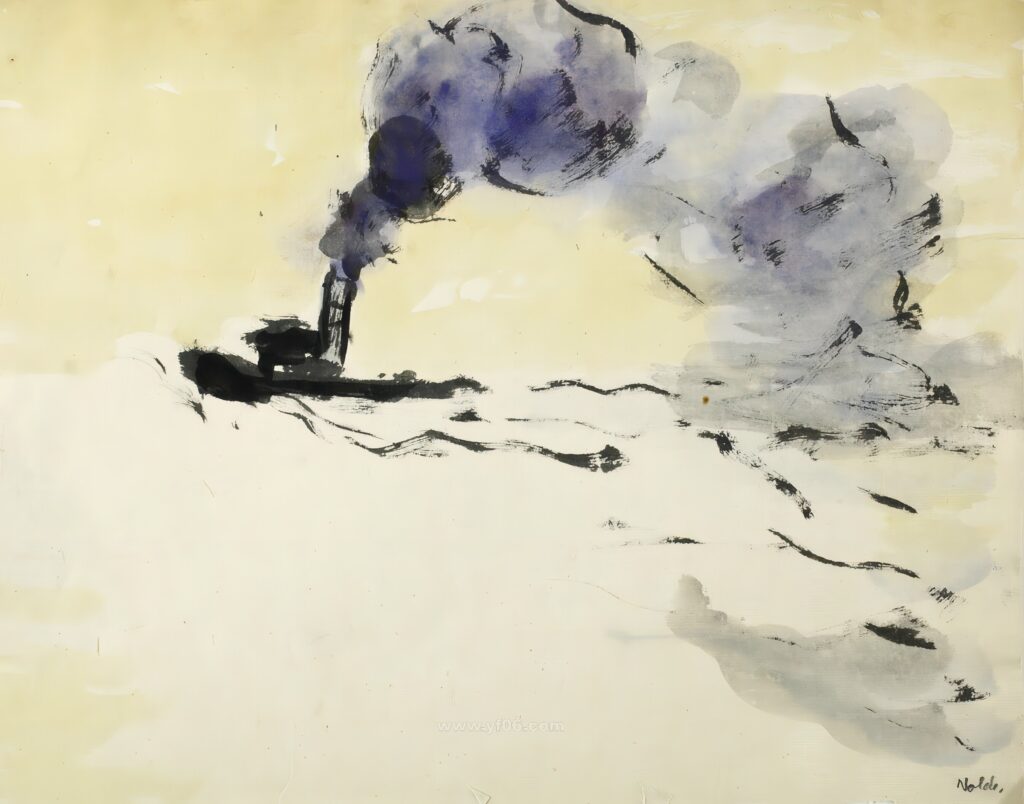 6p埃米尔·诺尔德高清水彩画装饰画素材图下载风景二-乙霏美术素材网