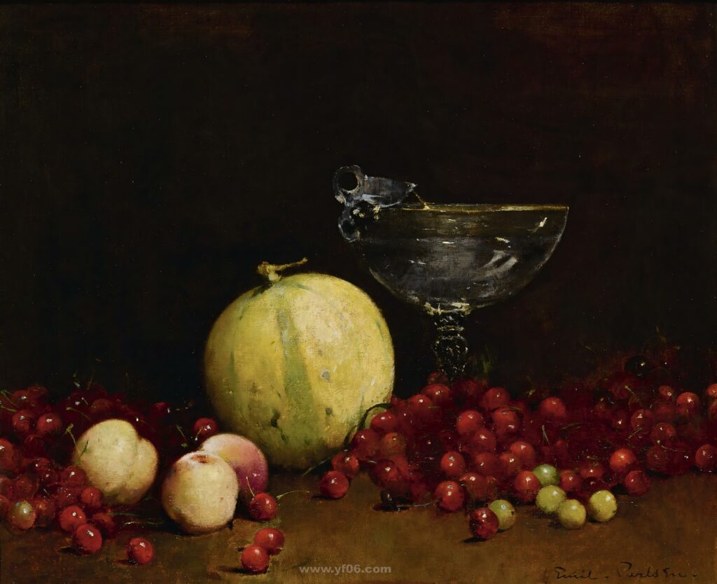 Still Life with Cherries, Melon and Nectarines, 1893_100203
