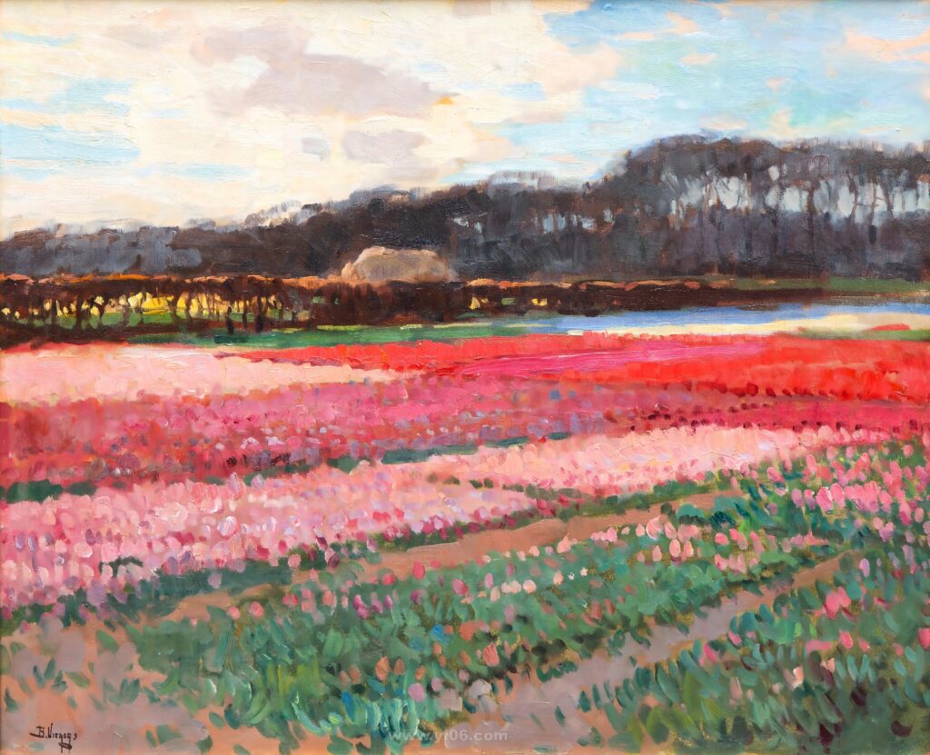 Tulips fields near Hillegom Viegers, Ben (17 december 1886)_120930