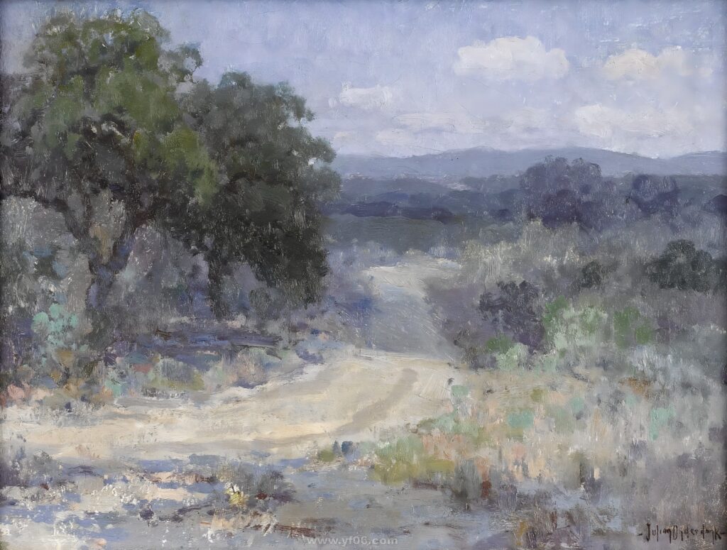 Путь через техасские холмы (A Path Through The Texas Hill Country)_30.5 х 40.6_х.,м._Частное собрание_114143