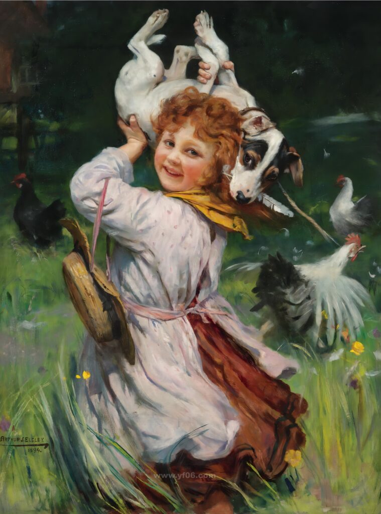 6p亚瑟·埃尔斯利高清油画素材下载动物三-乙霏美术素材网