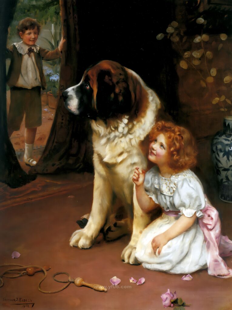 5p亚瑟·埃尔斯利高清油画素材下载动物一-乙霏美术素材网