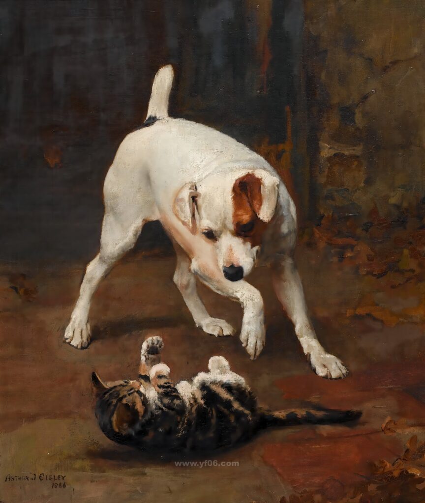 5p亚瑟·埃尔斯利高清油画素材下载动物一-乙霏美术素材网