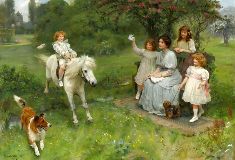 5p亚瑟·埃尔斯利高清油画素材下载动物二-乙霏美术素材网