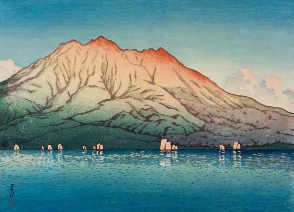 （025）1922日本風景選集鹿児島桜しま_125116